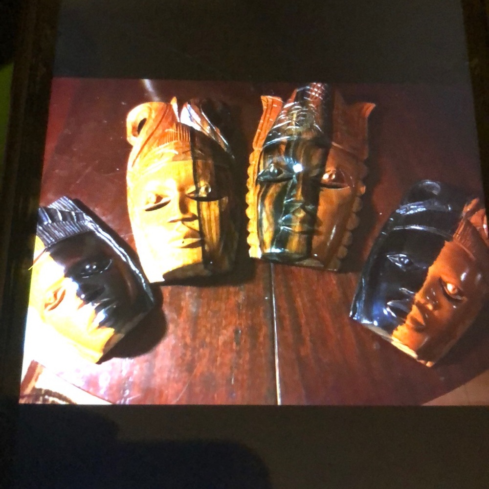 Hand carved African masks